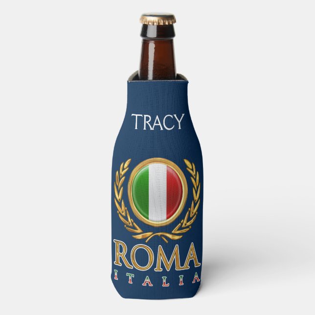 Custom Italian Flag Bottle Cooler (Bottle Front)