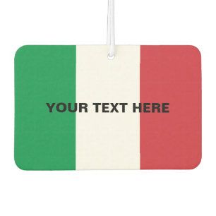 Custom Italian flag car air freshener