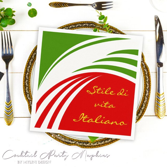 Custom Italian Flag Napkin (Creator Uploaded)