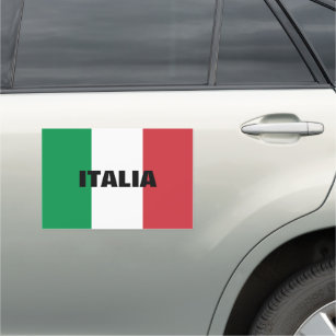Custom Italian flag of Italy car door sign magnet