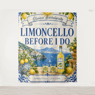 custom italian lemon bachelorette Bridal party Tapestry