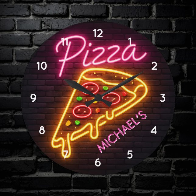 Custom Italian Pizzeria Pizza Kitchen / Restaurant Large Clock (Creator Uploaded)