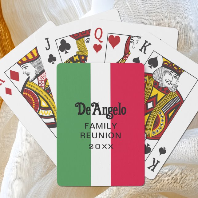 Custom Italian Surname Name Reunion Playing Cards (Creator Uploaded)