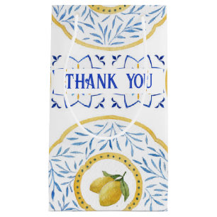 Custom Italian Tile Lemon Small Gift Bag