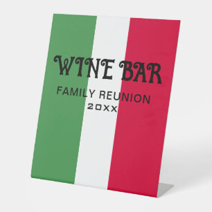 Custom Italian Wine Bar  Pedestal Sign