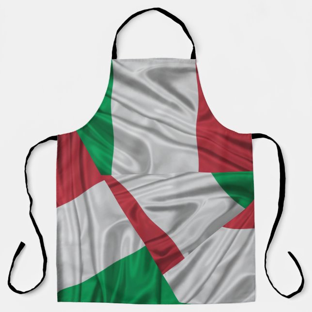 Custom ITALY ITALIAN FLAG Collage Large Apron (Front)