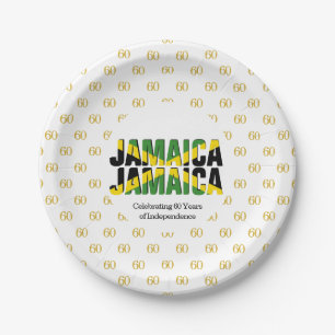 Custom JAMAICA 60th Anniversary Independence Paper Plate