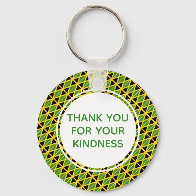 Custom Jamaica Flag Key Ring (Front)