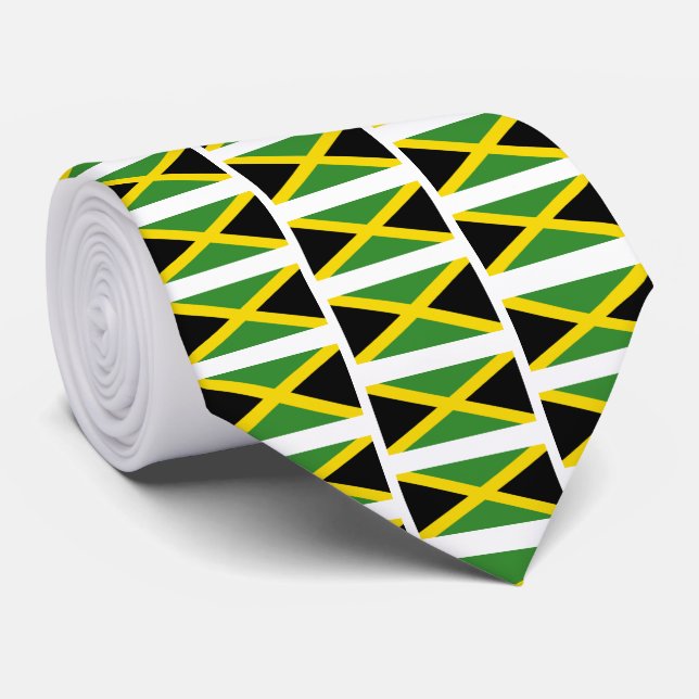 Custom JAMAICA FLAG Monogram Tie (Rolled)