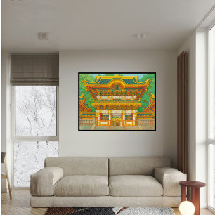 Custom Japan Temple Landscape Travel Aesthetic Poster