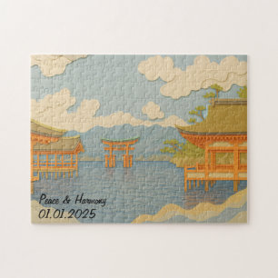 Custom Japan Travel Landscape Aesthetic Shrine  Jigsaw Puzzle