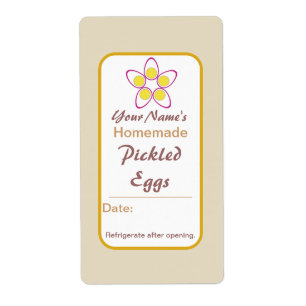 Custom Jar Labels Pickled Eggs Personalised