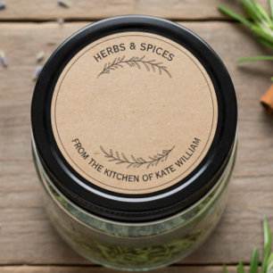 Custom Jar / Spice Blank Sticker Label 