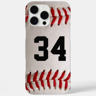 Custom Jersey Number Baseball Player Design iPhone 16 Pro Max Case