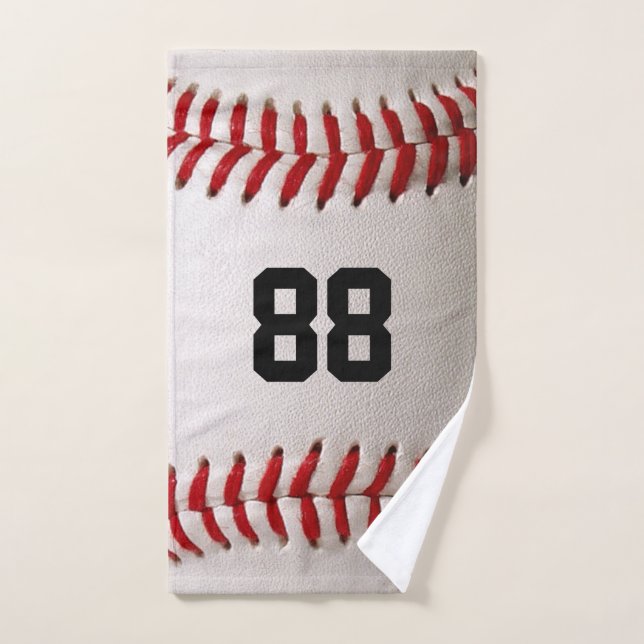 Custom Jersey Number Baseball Player Design Hand Towel (Hand Towel)