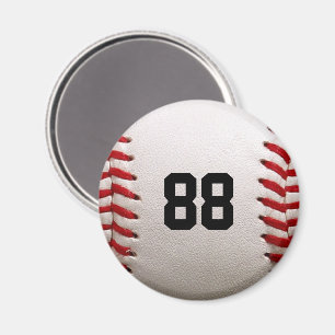 Custom Jersey Number Baseball Player Design Magnet
