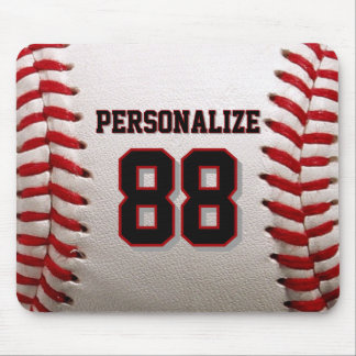 Custom Jersey Number & Name Baseball Player Design Mouse Pad
