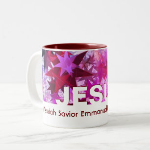 Custom JESUS Christmas Two-Tone Coffee Mug