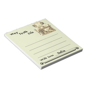 Custom Jesus Coffee Sepia Minimalist Notepad