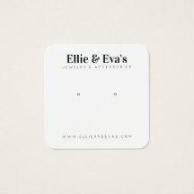 Custom Jewellery Display Card in Clean Modern Desi