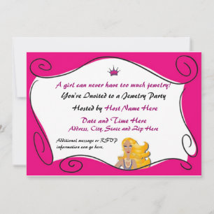 Custom Jewellery Party Invitations