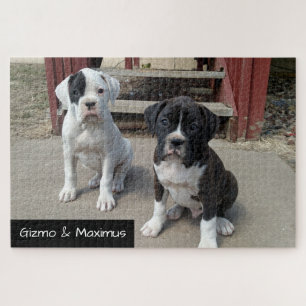 Custom Jigsaw Puzzles- Boxer Puppy Jigsaw Puzzle