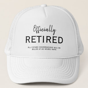 Custom joke, office retirement gift trucker hat