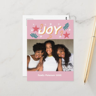 custom joy trendy photo girly cute Thank You Card
