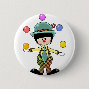 Custom Juggling Clown 6 Cm Round Badge