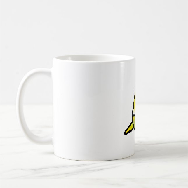Custom Juliet the Chubby Budgie Coffee Mug (Left)