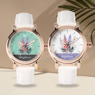 Custom July Birth Flower Women’s  Watch