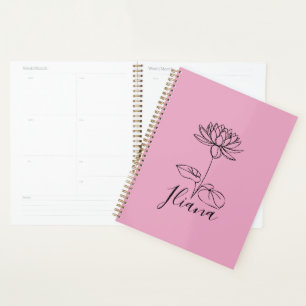 Custom July Water Lily Birth Flower Gift for Birth Planner