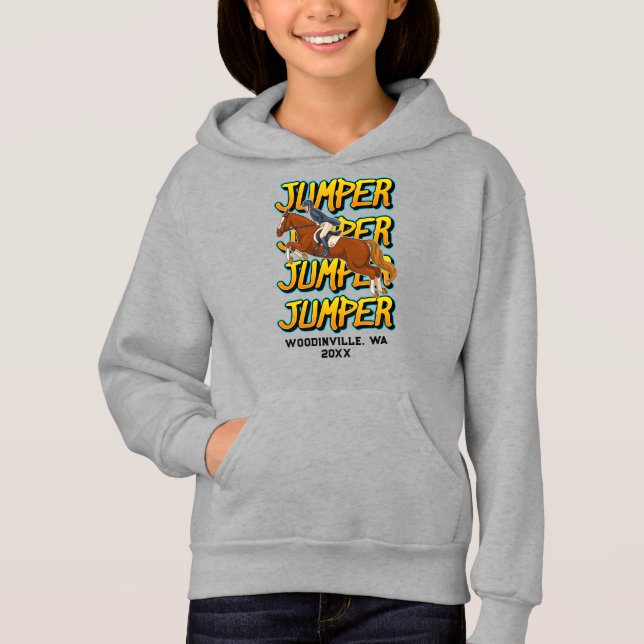 Custom Jumper Horse Event or Location Date Name (Front)
