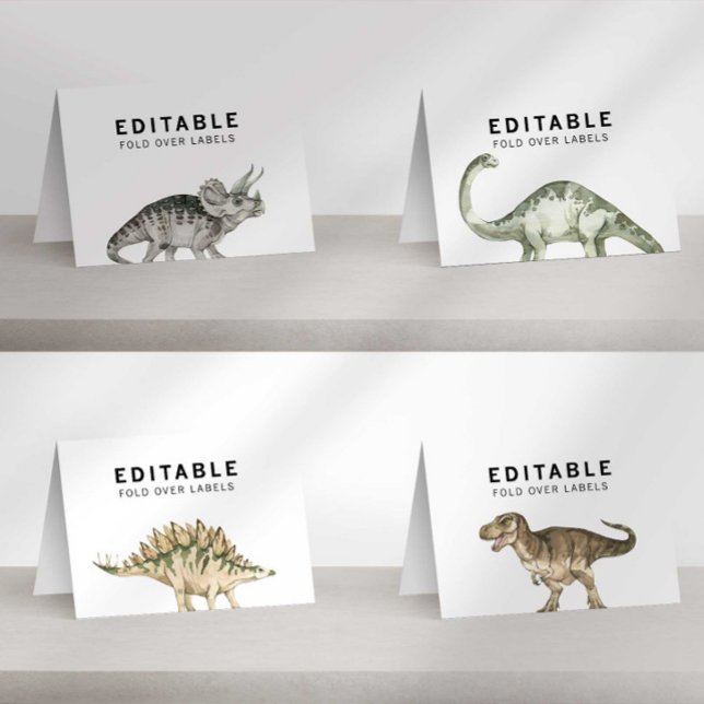 Custom Jurassic Dinosaur Fold Over Labels (Creator Uploaded)