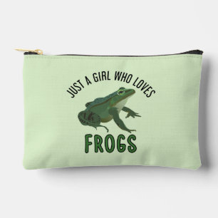 Custom Just a girl who loves frogs Frog lover gift Accessory Pouch
