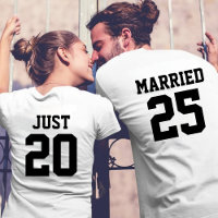 Custom Just Married Wedding Bride & Groom Couples