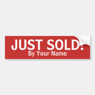 Custom Just Sold Sticker