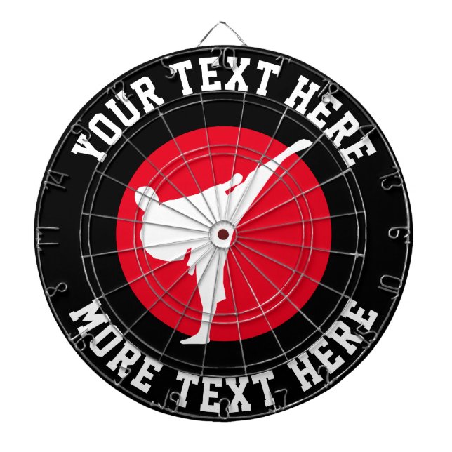 Custom karate dartboard with martial arts design (Front)