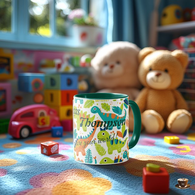 Custom Kawaii Dinosaur Adventure Mug for Kids  (Creator Uploaded)