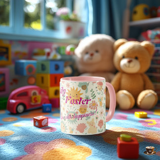 Custom Kawaii Sun and Floral for Kids Mug