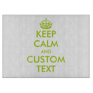Custom Keep Calm and carry on funny kitchen Cutting Board