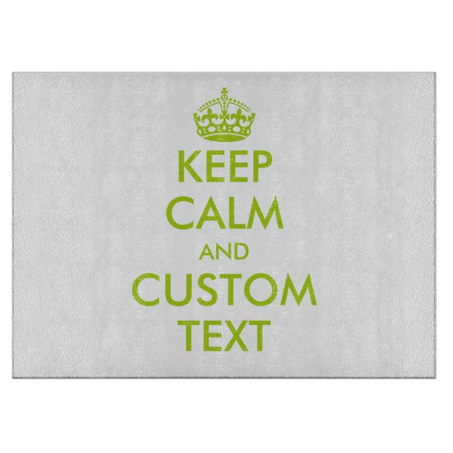 Custom Keep Calm and carry on funny kitchen Cutting Board (Front)