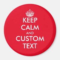 Custom Keep calm and carry on large round fridge