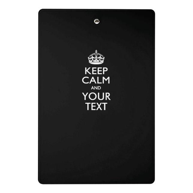 Custom KEEP CALM And Your Text Mini Clipboard (Back)