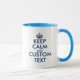 Custom Keep calm coffee mug with colour inside