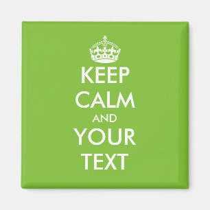 Custom Keep calm magnet for fridge   Apple green