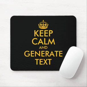 Custom keep calm mouse pad print generator