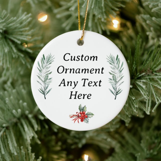 Custom Keepsake Christmas Ornament (Tree)
