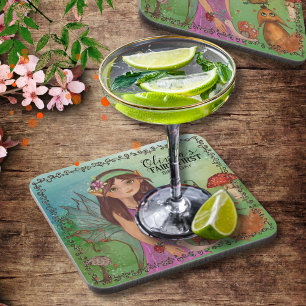 Custom Keepsake- Enchanted Forest Fairy Birthday Coaster