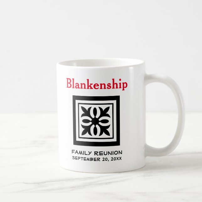 Custom Keepsake Family Reunion Crest Placeholder Coffee Mug (Right)
